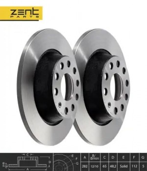диск тормозной задний Z05964 ZENTPARTS