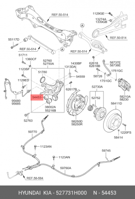 сайлентблок задней цапфы!\ KIA Ceed 1.6 06> 52773-1H000 MOBIS