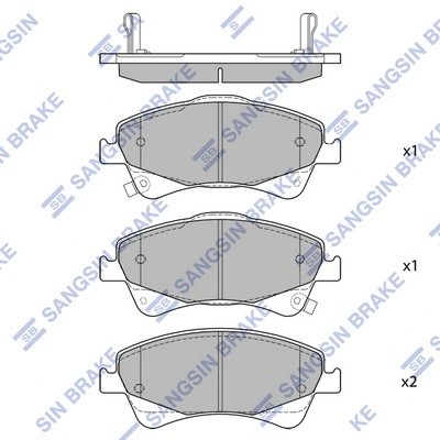 Колодки тормозные TOYOTA Verso передние (4шт.) SANGSIN SP1580 SANGSIN