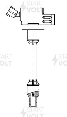 Катушка зажигания для а/м Toyota Rav 4 (19-) 2.0i/2.5i (SC 1907) SC 1907 START VOLT