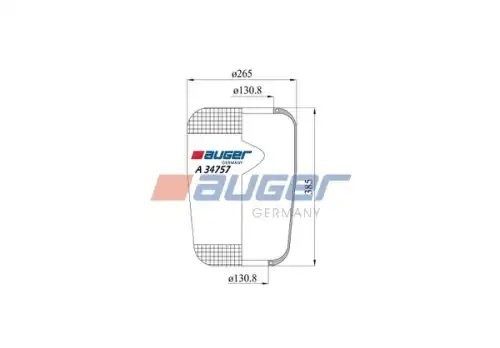 Пневмоподушка подвески (ан. Mercedes 3633280201) A34757 AUGER