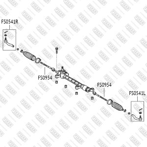 Наконечник рулевой тяги правый TOYOTA Corolla/Prius 00- FS0541R FS0541R FIXAR