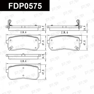 Тормозные колодки дисковые смесь CERAMIC FDP0575 FDP0575 FAP