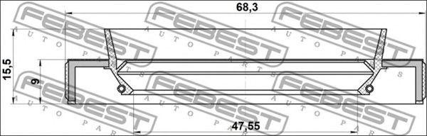 TOYOTA 95HBY-49680915L FEBEST
