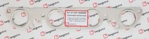 Прокладка коллектора для а/м ВАЗ 21124 (дв.1.6, 16 клап.) "КВАДРАТИС" металличес KV211241008089 KVADRATIS