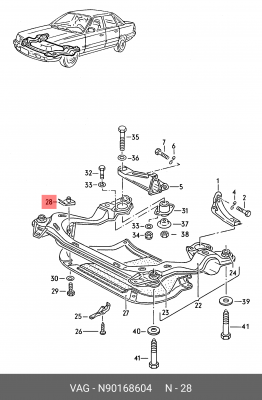 Гайка VW AUDI OE N 901 686 04 VAG