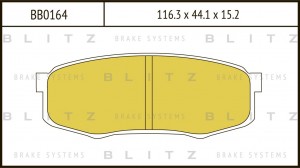 Колодки тормозные дисковые задние TOYOTA Land Cruiser 80/Land Cruiser Prado 90,1 BB0164 BLITZ