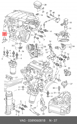 Датчик температуры VW топлива OE 038 906 081 B VAG