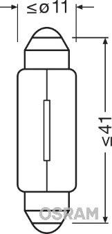Лампа 24V C3W SV8.5-8 Automotive OSRAM 6421 OSRAM