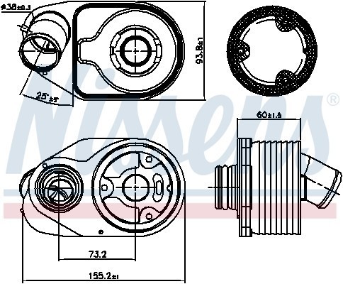 радиатор масляный!\ Fiat Ducato 2.3D 06> 90888 NISSENS