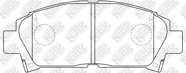 Колодки тормозные TOYOTA Avensis (92-) передние (4шт.) NIBK PN1362 NIBK
