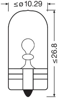 W5W 12VX5W W2.1x9.5d 2825 OSRAM