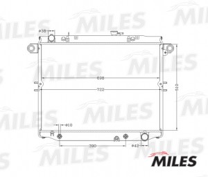 Радиатор TOYOTA LAND CRUISER 100 (98-08) 4.7 паяный ACRB061 ACRB061 MILES
