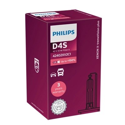 Лампа ксеноновая D4S 35W +150% P32d-5 4800K Xenon X-Treme Vision Gen2 PHILIPS 42402XV2C1 PHILIPS