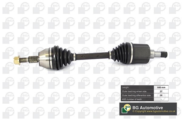 Приводной вал BGA DS2350L DS2350L BG AUTOMOTIVE