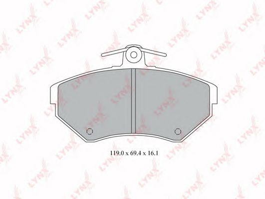 колодки дисковые передн.!\ VW Golf III/Polo, Seat Toledo/Ibiza 1.4-1.9TDi 95> BD-8009 LYNXAUTO