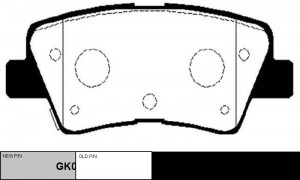 Колодки тормозные HYUNDAI Accent 2010 ~ / Solaris 2010 ~ / Grandeur 2011 ~ / i10 GK0499 CTR