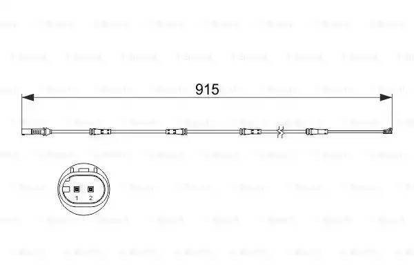 Датчик износа тормозных колодок BMW 5 (F10,F11),6 (F12,F13) задний (1шт.) BOSCH 1 987 473 509 BOSCH