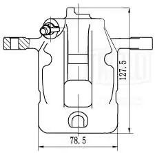 Суппорт торм. Hyundai Santa Fe (00-)/Trajet (00-) зад. прав. d=38мм (CF 202802) CF 202802 TRIALLI