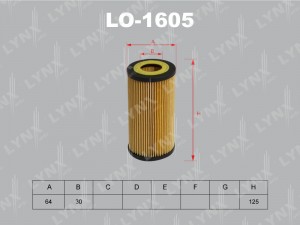 Фильтр масляный LO-1605 LYNXAUTO