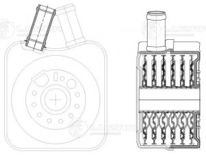 Радиатор масл. для а/м VW Golf IV (97-)/Skoda Octavia (04-) 1.4i/1.6i/1.8i/2.0i  LOC1802 LUZAR