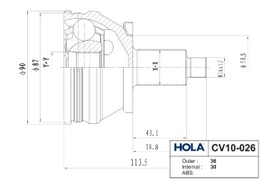 AUDI A2 [8Z0]/ SEAT CORDOBA/ SKODA FABIA CV10-026 HOLA