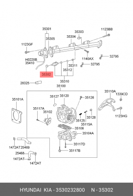 Кольцо уплотнительное 3530232800 HYUNDAI KIA