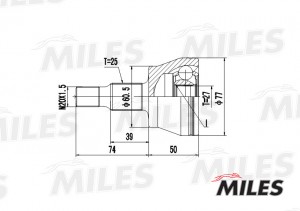ШРУС наружный MERCEDES BENZ W169/W245 1.5-2.0 04- (GKN 304829) GA20242 GA20242 MILES