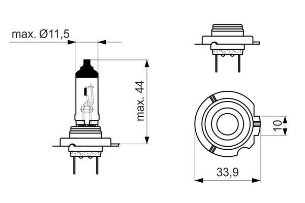 Лампа 12V H18 65W PY26d-1 Pure Light BOSCH 1 987 302 091 BOSCH