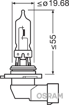 Заменен на 9005NL-2HB Лампа галогенная Night Braker LASER HB3 12V 60W P20D 1700l 9005NL-HCB OSRAM