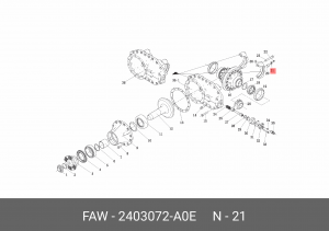 Кольцо стопорное 3310/3250 2403072A0E FAW