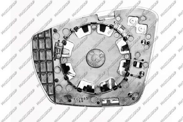 стекло зеркала левое!\ Skoda Octavia 1.2-2.0i/2.0TDi 12-17 SK0307514 PRASCO GROUP