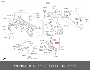 ДЕМПФЕР ПРУЖИНЫ ПОДВЕСКИ 55323D3000 55323D3000 HYUNDAI KIA