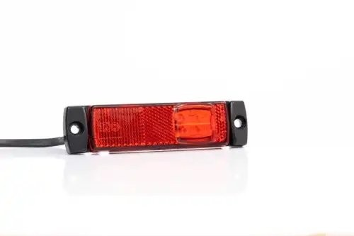 фонарь габаритный !красный LED 12/24V прямоуг. 130x45x13 с кабелем L=50см\Schmit FT018CLED FRISTOM