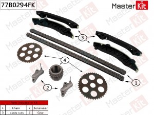 Комплект цепи ГРМ JEEP GRAND CHEROKEE IV (WK2) 10- 3.0 EXF Masterkit 77B0294FK MASTER KIT