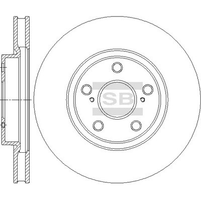 Диск тормозной TOYOTA Crown (03-) LEXUS IS250 (05-) передний (1шт.) SANGSIN SD4693 SANGSIN
