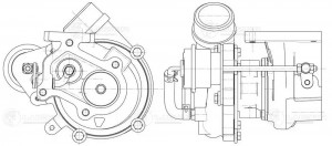 Турбокомпрессор для а,м Fiat Ducato 06- 2.3TD тип K03 LAT 1680 LAT 1680 LUZAR