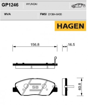 Колодки тормозные дисковые GP1246 GP1246 SANGSIN