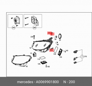 Mercedes Benz W205 2014> A 006 990 18 00 MERCEDES BENZ