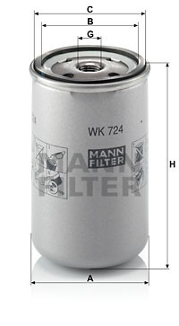 Фильтр топливный (тонкой очистки) WK724 MANN FILTER