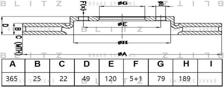 диск тормозной задний!\ Land Rover Range Rover 3.0-5.0i/D 13> BS0482 BLITZ