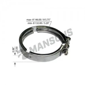 хомут глушителя !d146/d132 h=25 RVI ,Volvo FH12/16 900.608 MANSONS