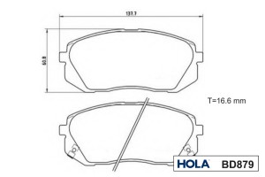 Колодки тормозные дисковые передние BD879 HOLA