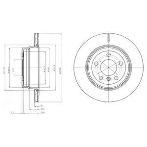 BG4168 диск тормозной задний!\ BMW X5/X6 3.0i/3.0-3.5D 07> BG4168 DELPHI