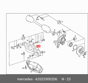 рычаг задний нижний!\ MB A2023500206 MERCEDES BENZ