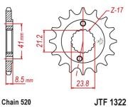 звезда приводная! передняя 23.8x21.2x41x15z\ Honda TRX400/XR400 96> JTF132215 JT SPROCKETS