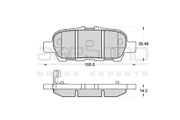 Колодки тормозные дисковые задние ПОДХОДЯТ ДЛЯ NISSAN JUKE (F15), X-Trail (T32), AN768WK AKEBONO