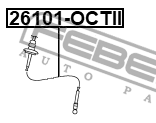 Трос капота SKODA OCTAVIA (1Z) 26101-OCTII 26101-OCTII FEBEST