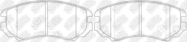 Колодки тормозные HYUNDAI Getz передние (4шт.) NIBK PN0377 NIBK