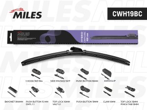 Щетка стеклоочистителя 480 мм (19) гибридная (10 адаптеров)  CWH19BC CWH19BC MILES